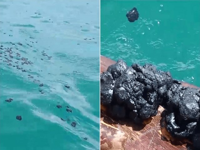 VDEO: Populares encontram manchas de leo em praia de Valena