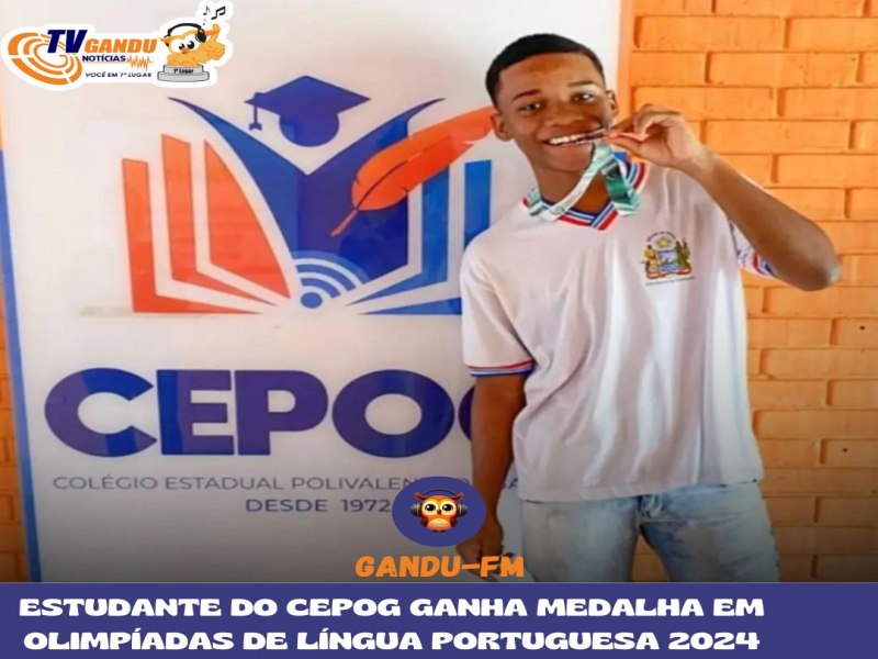 ESTUDANTE DO CEPOG GANHA MEDALHA EM OLIMPADAS DE LNGUA PORTUGUESA 