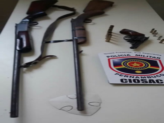 BEPI apreende armas de fogo no distrito de Cruzeiro do Nordeste, em Sertnia