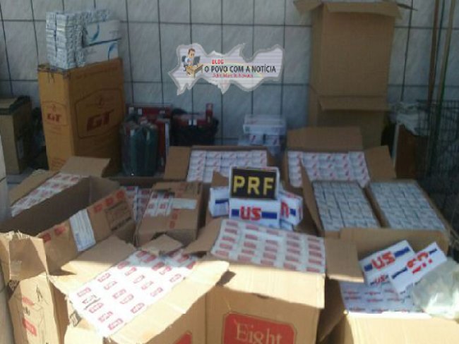 PRF apreende quase 8 mil maos de cigarros contrabandeados em Petrolina