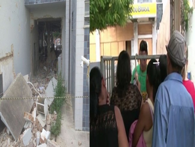 Clientes so atendidos em calada aps exploso de banco em Ibimirim