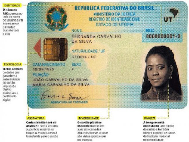 Troca de carteira de identidade por carto com chip comear no dia 17