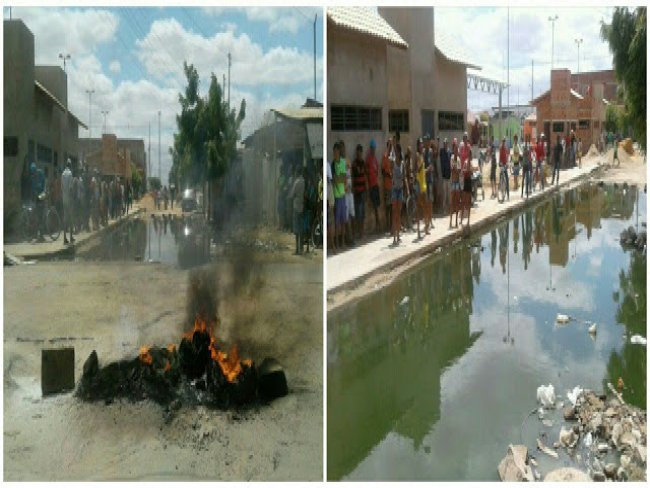 Protesto: Cansados de esperar por solues, moradores do jos e Maria ateiam fogo em pneus 