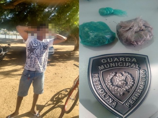 Ilha do Fogo: Guarda Municipal de Petrolina prende homem suspeito de trfico de drogas