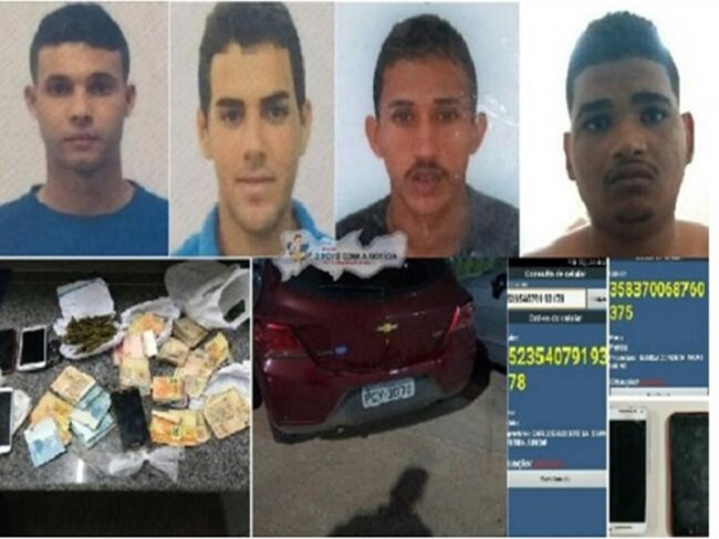 Quatro Indivduos so presos por trfico de drogas e receptao de celulares roubados em Floresta-PE