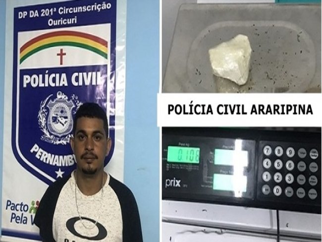 Polcia prende homem com 180 gramas de substancia de cocana em Araripina