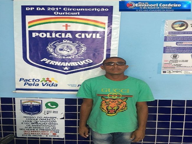 POLCIA CIVIL DE OURICURI PRENDE HOMEM ACUSADO DE TENTATIVA DE HOMICDIO
