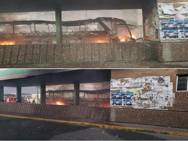 Vndalo incendeia nibus da Empresa Auto Viao Progresso em Tabira