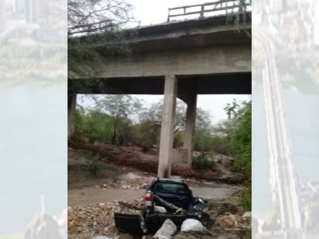 Carro cai de ponte e uma pessoa morre na zona rural de Juazeiro