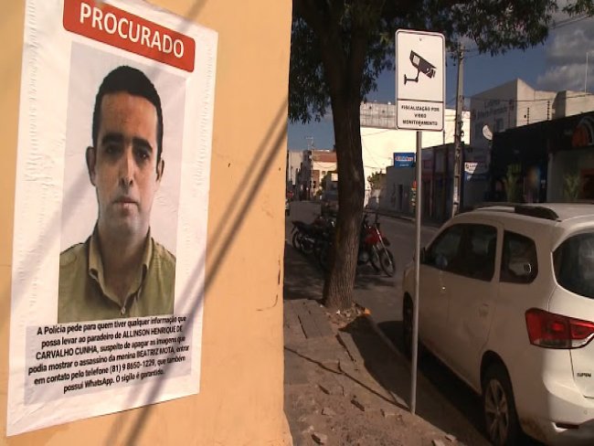 Suspeito de apagar imagens de cmera da escola onde Beatriz Mota foi morta  considerado foragido h uma semana