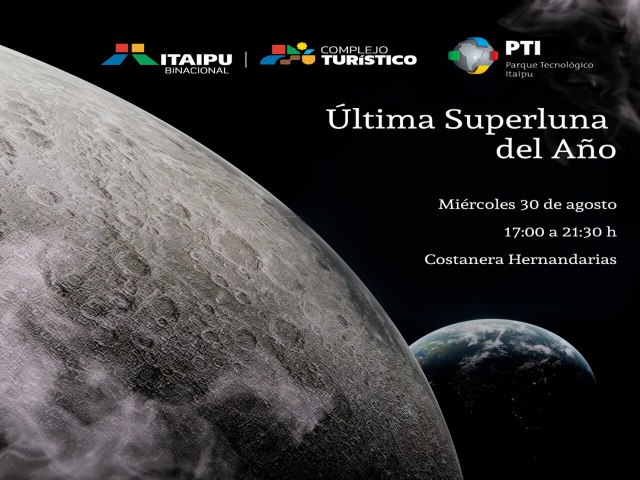 Dia de observao astronmica da Lua Azul na Costanera Hernandarias om apoio da Itaipu 
