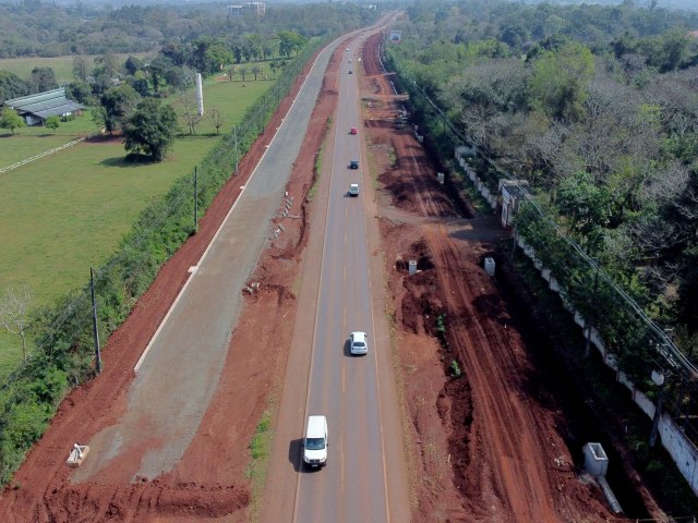 Duplicao da Rodovia das Cataratas, em Foz do Iguau, atinge 18,52%