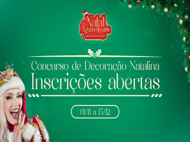 Natal guas e Luzes ter premiao para melhores decoraes em Foz