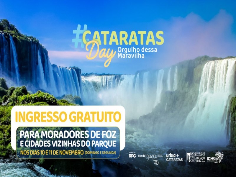 CataratasDay2024 ser comemorado dia 10 de novembro de 2024, domingo.