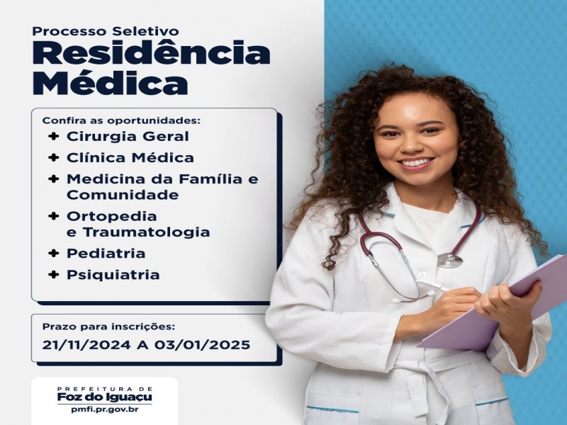 Processo seletivo para residncia mdica em Foz do Iguau est com inscries abertas