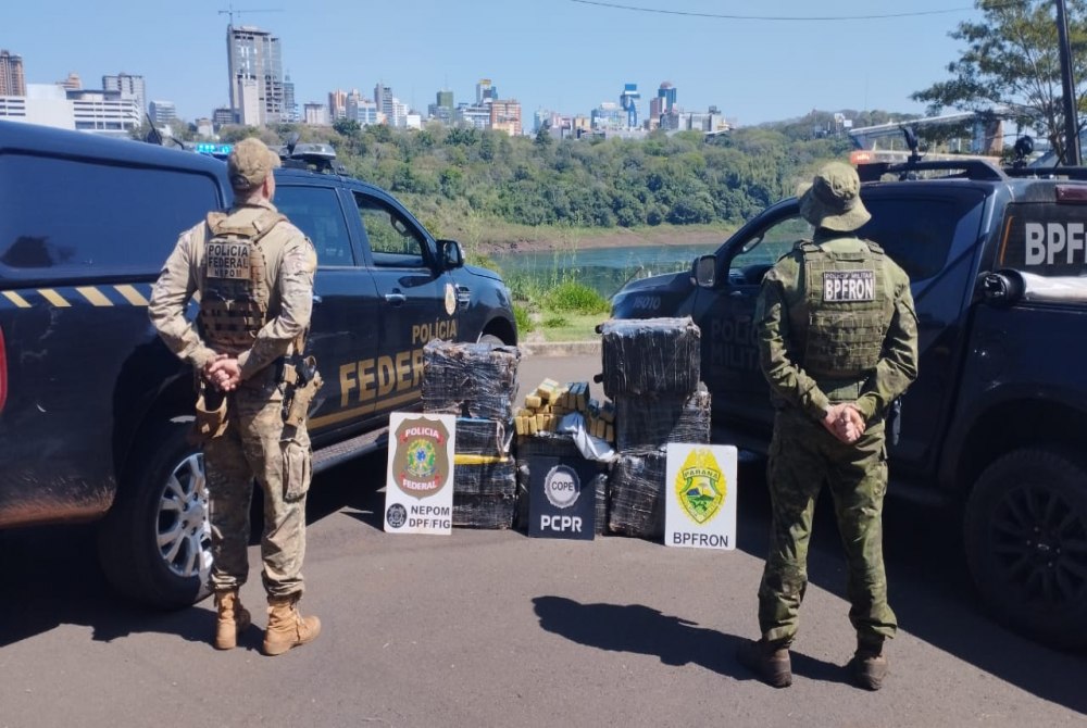 Apreendidos 307 quilos de maconha �s margens do Rio Igua�u