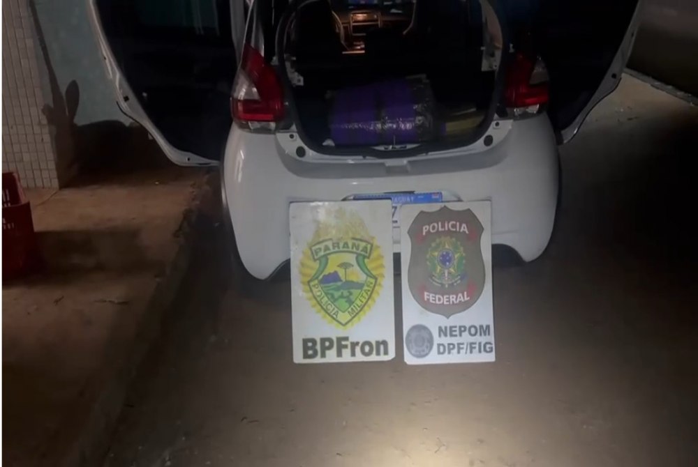 Homem � preso transportando 300 kg de maconha em carro com placas paraguaias