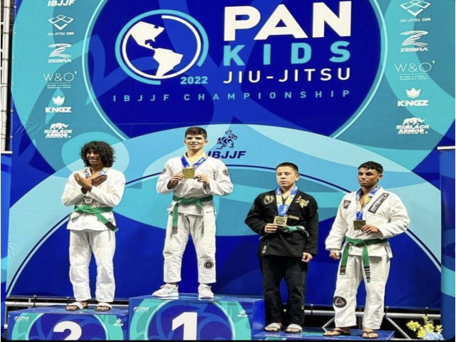 Potiguar ganha medalha de ouro e se torna o primeiro campeo Panamericano Kids no jiu-jitsu