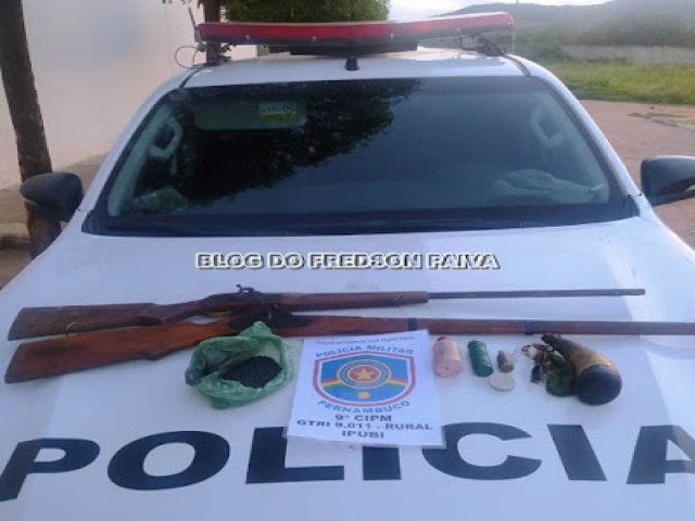 IPUBI - POLCIA MILITAR APREENDE ARMAS DE FOGO NO STIO GAMELEIRA