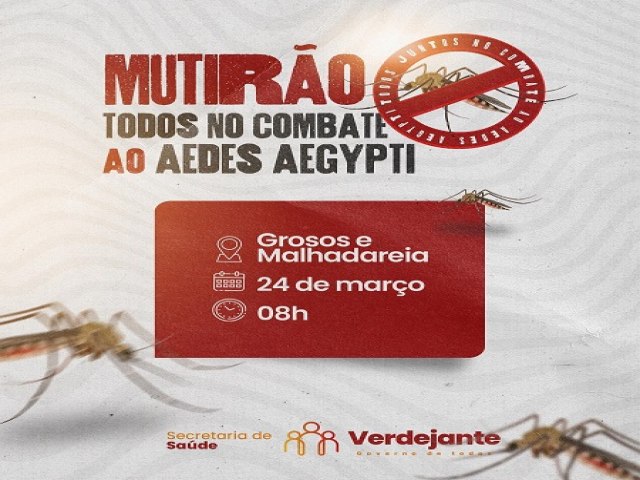 Ttulo da NotciaVerdejante: Distritos de Grossos e Malhadareia recebem mutiro de combate ao Aedes aegypti