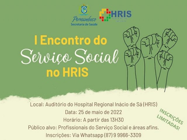 Hospital Regional de Salgueiro promove ?I Encontro do Servio Social? nessa quarta-feira