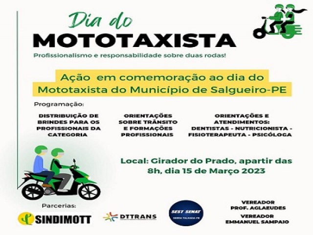 Sindicato realiza motociata para apresentar nova identidade visual dos mototaxistas de Salgueiro