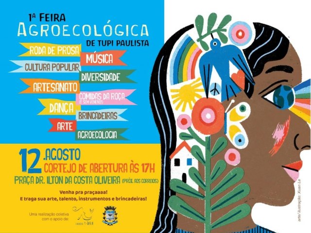  Tupi Paulista - 1a. Feira Agroecológica - Dia 12 de Agosto  Abertura as 17:00