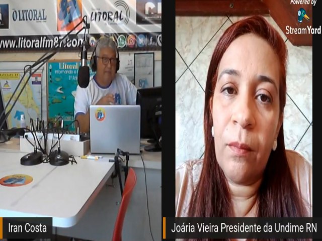 Rio do Fogo: Secretria de Educao e Presidente da UNDIME/RN, Joria Vieira participou do Programa Mesa Redonda Litoral