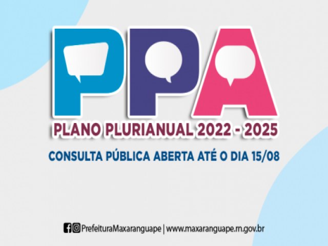 PARTICIPE! PPA MAXARANGUAPE 2022-2025