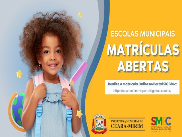 Ceará-Mirim - Secretaria Municipal de Educação divulga Calendário de Matrículas