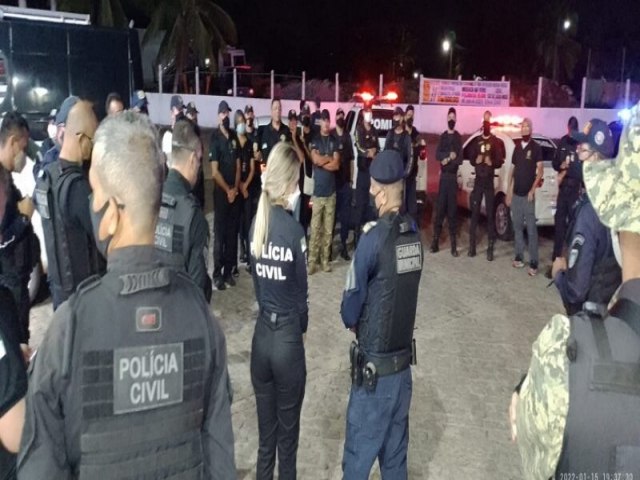 Forças integradas de Segurança Pública realizam operação SOSSEGO em Ceará-Mirim/RN.
