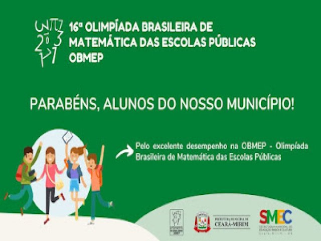 Olimpíada Brasileira de Matemática premia alunos da rede de ensino de Ceará-Mirim
