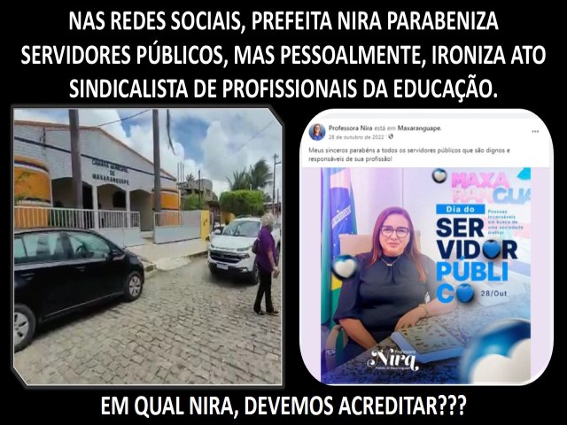 Maxaranguape: vídeo circula nas redes sociais onde 'Prefeita Nira ironiza ato sindicalista de profissionais da educação'