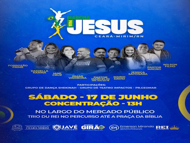 'Marcha para Jesus' em Ceará-Mirim deve reunir milhares de religiosos