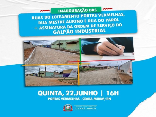 Prefeitura de Ceará-Mirim realiza a inauguração das obras de calçamentos