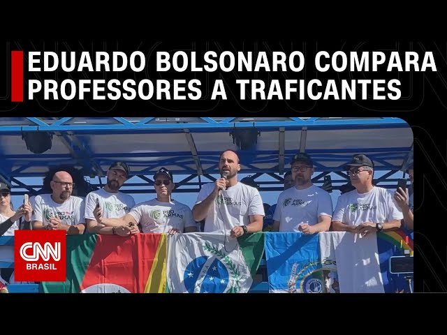 Eduardo Bolsonaro compara professores a traficantes; PF deve analisar fala