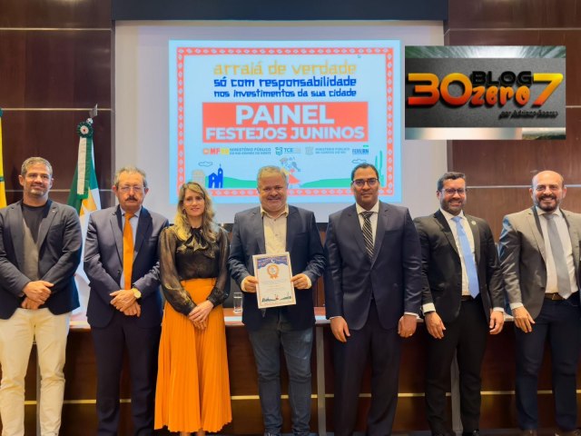 Prefeitura de Cear Mirim recebe selo do TCE e MP de excelncia na transparncia dos festejos juninos em 2024