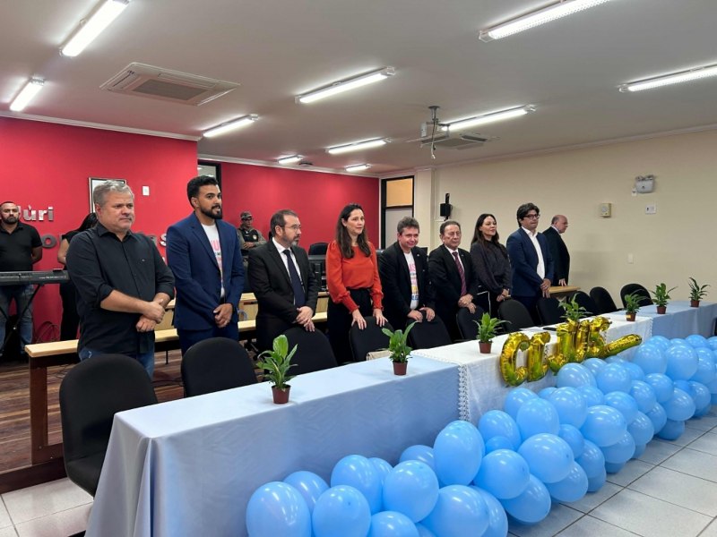 PREFEITO JLIO CSAR PARTICIPOU DA INAUGURAO DO CEJUSC NO FRUM DESEMBARGADOR VIRGILIO DANTAS EM CEAR-MIRIM