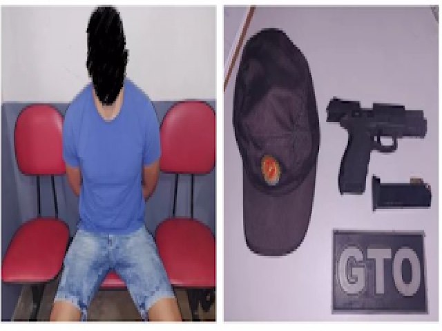Aps denncia annima, antnio-martinense  preso por porte ilegal de arma de fogo em Piles/RN