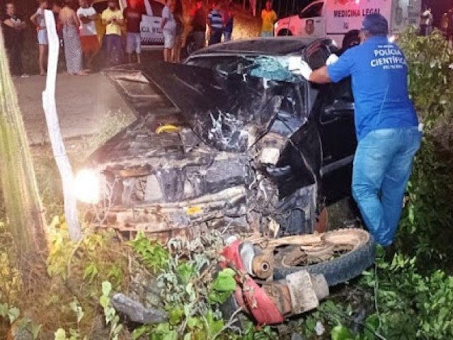 Coliso envolvendo carro e moto deixa uma vtima fatal em Tibau-RN