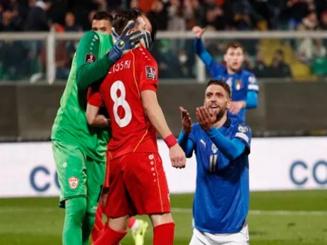 Itlia perde Macednia no fim e est fora da Copa do Mundo do Catar