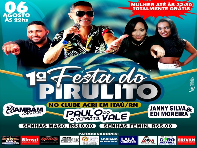 ITA/RN:  HOJE (06/08)! FESTA NO CLUBE ACRI