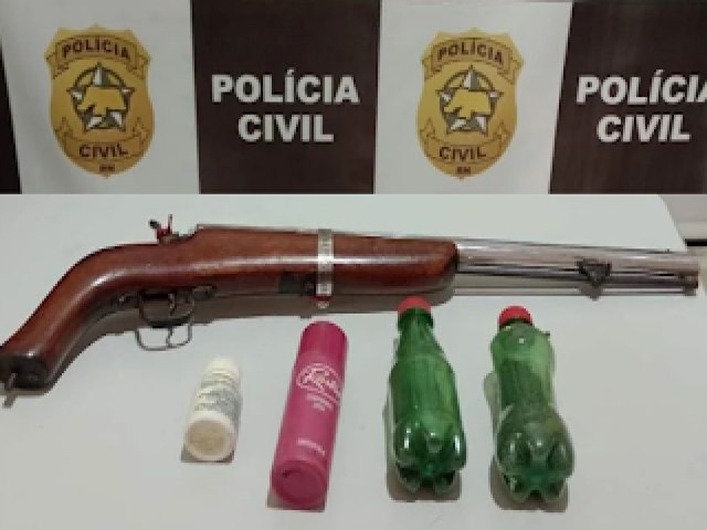 Alvo de mandado de busca  preso em flagrante por posse ilegal de arma de fogo em So Miguel/RN
