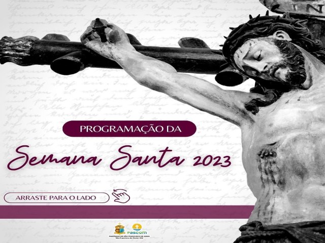 SO FRANCISCO DO OESTE/RN: confira a PROGRAMAO DA SEMANA SANTA 2023, de 02 a 09 de abril