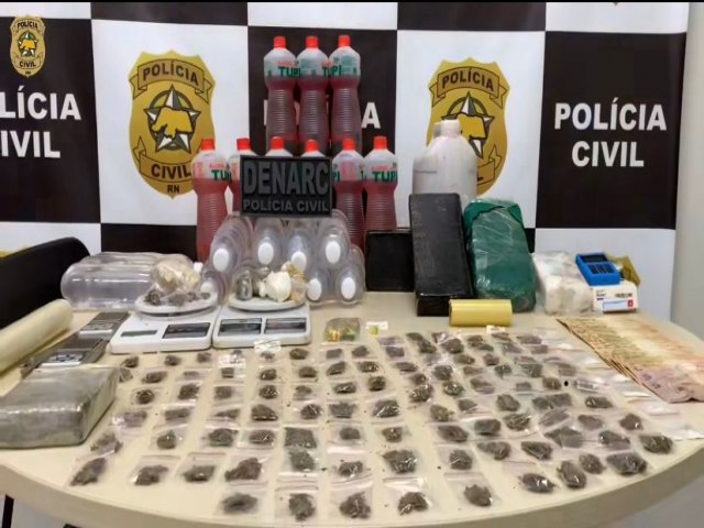 POLCIA CIVIL PRENDE SUSPEITO POR TRFICO DE DROGAS E APREENDE VASTO MATERIAL EM NATAL