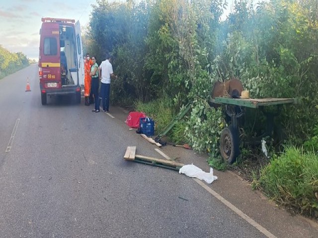 CARROCEIRO MORRE VITIMA DE ACIDENTE DE TRNSITO NA RN 015 ZONA RURAL DE MOSSOR