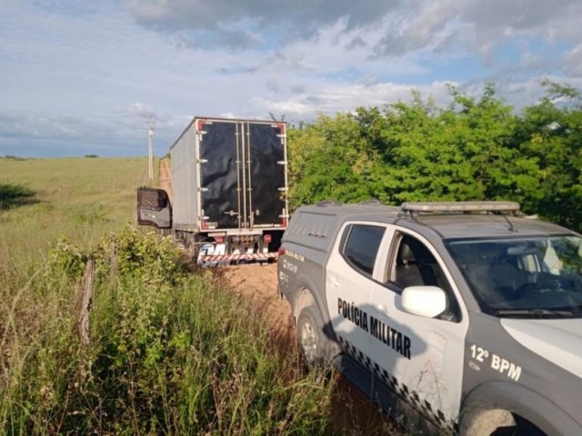 APS CONFRONTO COM SUSPEITOS PM RECUPERA CAMINHO ROUBADO COM CARGA AVALIADA EM 55 MIL REAIS NA REGIO OESTE POTIGUAR