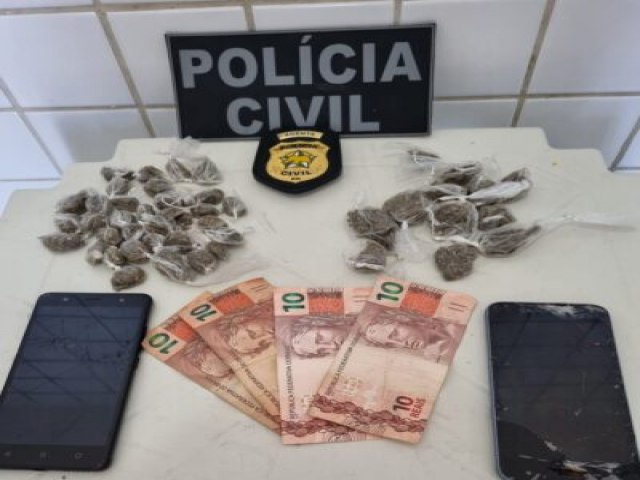 POLCIA CIVIL PRENDE DOIS SUSPEITOS EM FLAGRANTE POR TRFICO DE DROGAS EM PATU NO OESTE POTIGUAR