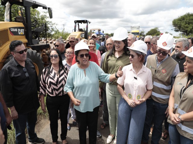 Governadora visita obras da principal rodovia estadual do Alto Oeste