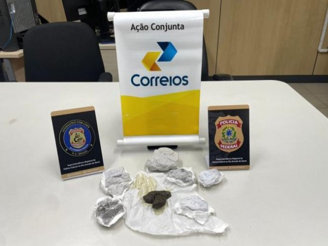 PF apreende maconha e haxixe enviadas para o RN atravs dos Correios